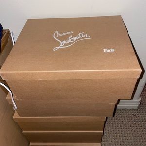Authentic Christian Louboutin empty shoeboxes.